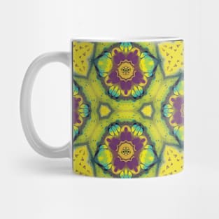 Purple Flower Shape and Cracker Looking Pattern - WelshDesignsTP004 Mug